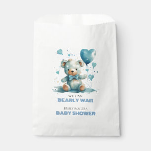 We can bearly wait Blue Teddy Bear Favour Bags