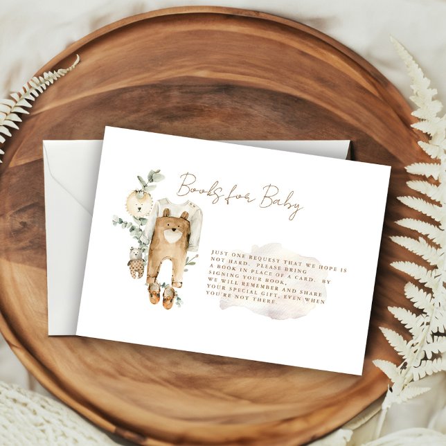 We Can Bearly Wait Boho Books For Baby  Enclosure Card (Creator Uploaded)
