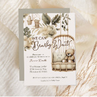 We can bearly wait boho botanical baby shower