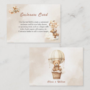We Can Bearly Wait Boho Gender Neutral Baby Shower Enclosure Card