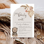 We Can Bearly Wait Boho Teddy Bear Baby Shower  Invitation<br><div class="desc">Boho Teddy Bear Baby Shower Invitation</div>
