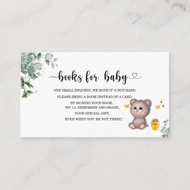 We can bearly wait  books for baby enclosure card (Front)