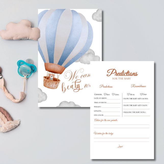we can bearly wait Boy baby shower Prediction Game (Creator Uploaded)