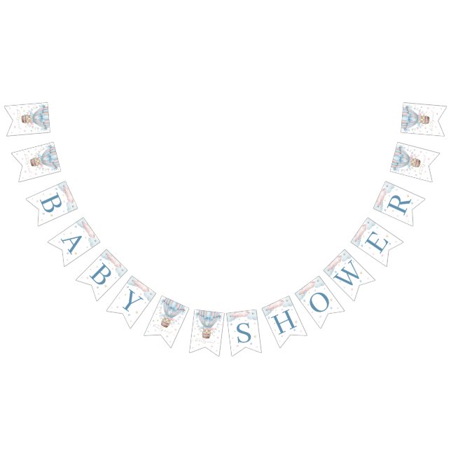 We Can Bearly Wait Boy Girl Twins Baby Shower Bunting (All)