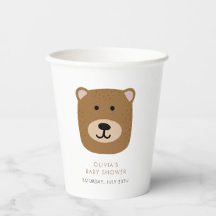 We Can Bearly Wait Boys Baby Shower Paper Cups