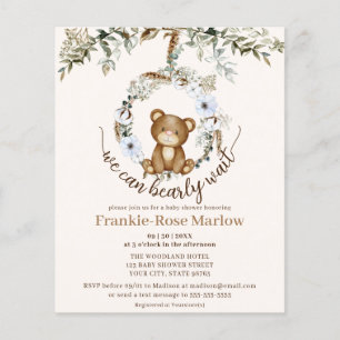 We Can Bearly Wait! Budget Baby Shower Invitation