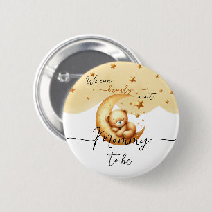 We Can Bearly Wait Cute Baby Bear Mummy-to-be 6 Cm Round Badge
