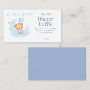 We Can Bearly Wait Diaper Raffle Enclosure Card