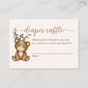 We Can Bearly Wait! Diaper Raffle Enclosure Card