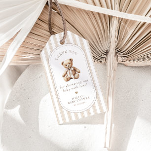 We Can Bearly Wait Elegant Baby Shower Favour Tags