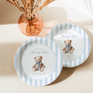 We Can Bearly Wait Elegant Baby Shower Paper Plate