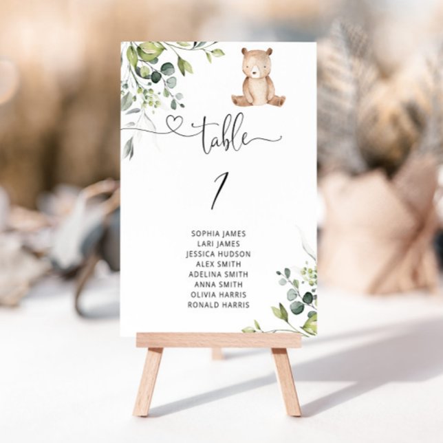 We can bearly wait eucalyptus table number (Creator Uploaded)