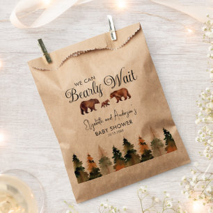 We Can Bearly Wait Fall Baby Shower Favour Bags