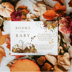 We Can Bearly Wait Fall Forest Baby Shower Book Enclosure Card