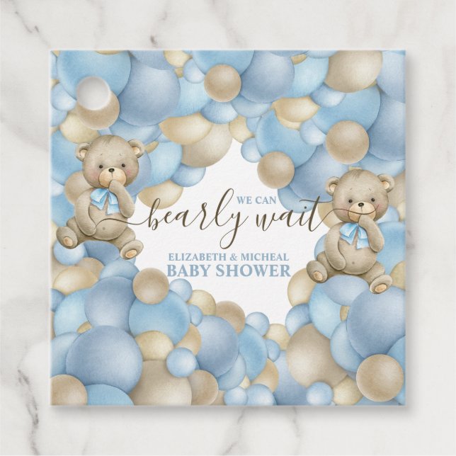 We can Bearly wait Favour Tags (Front)