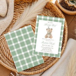 We Can Bearly Wait funny Teddy Bear Baby shower  I Invitation
