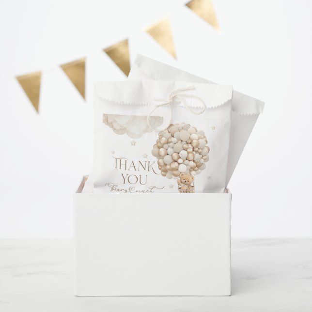 We Can Bearly wait Gender Neutral Baby Shower Favour Bags (Party)