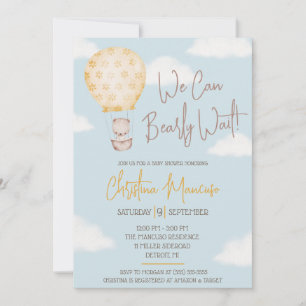 We Can Bearly Wait! Gender Neutral Baby Shower Invitation