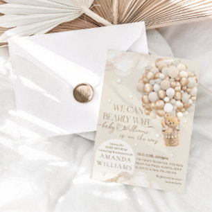 We Can Bearly wait Gender Neutral Baby Shower Invitation