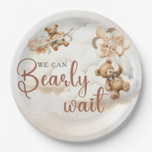 We Can Bearly Wait GENDER NEUTRAL Baby Shower Paper Plate
