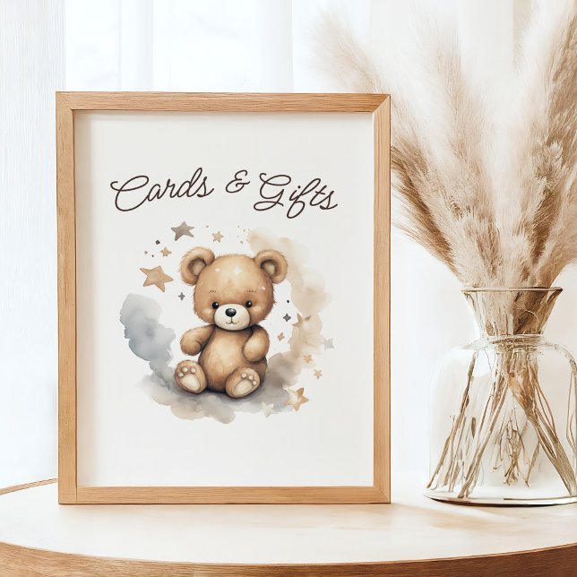 We Can Bearly Wait Gender Neutral Baby Shower Poster (Creator Uploaded)
