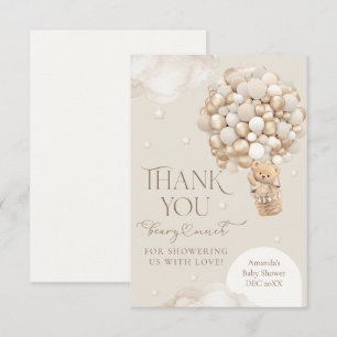 We Can Bearly wait Gender Neutral Baby Shower Thank You Card