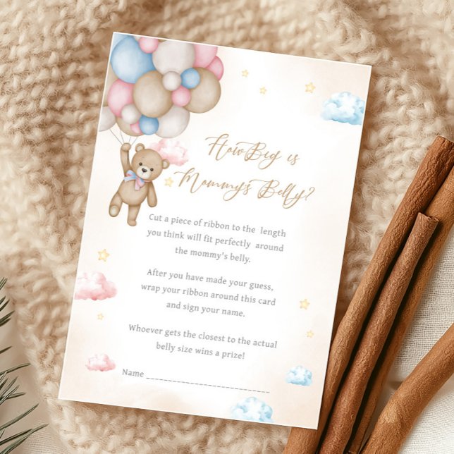 We Can Bearly Wait Gender Reveal Guess Who Game (Bear Gender Reveal Game)