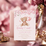 We Can Bearly Wait Girl Teddy Bear Baby Shower  Invitation<br><div class="desc">modern elegant cute We Can Bearly Wait Girl Teddy Bear Baby Shower Invitation</div>