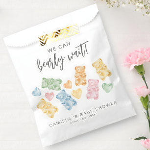 We Can Bearly Wait Gummy Bears Baby Shower Favour Bags