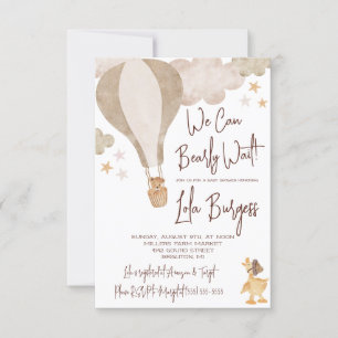 We can bearly Wait! Hot Air Balloon Baby Shower Invitation