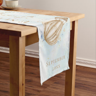 We can Bearly Wait! Hot Air Balloons Baby Shower Short Table Runner