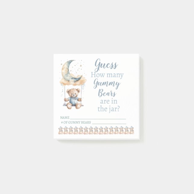 We Can Bearly Wait - How Many Gummy Bears  Post-it Notes (Front)