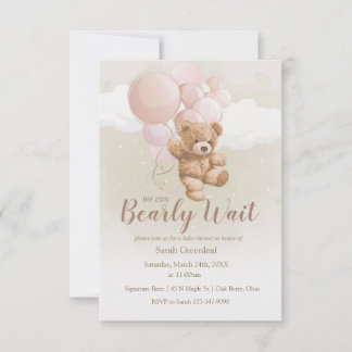 We Can Bearly Wait Invitation