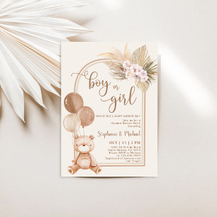 We can bearly wait invitation gender neutral 