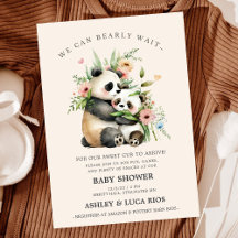 We Can Bearly Wait l Cute Watercolor Baby Shower