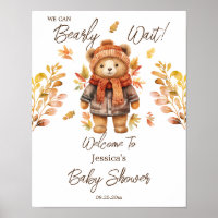 We Can Bearly Wait Leaves Baby Shower
