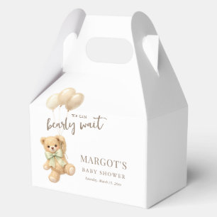 We Can Bearly Wait Neutral Baby Shower Favour Box