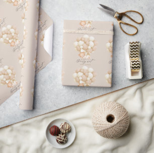 We can Bearly Wait Neutral Baby Shower Wrapping Paper
