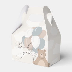 We Can Bearly Wait Neutral Blue Boy's Favour Box