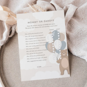 We Can Bearly Wait   Neutral Mummy or Daddy Game Enclosure Card