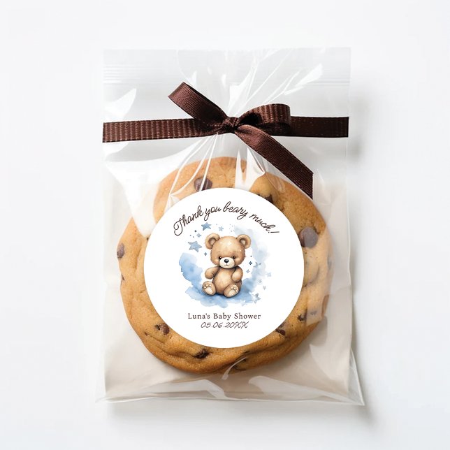 We Can Bearly Wait Pastel Blue Favour Sticker (Creator Uploaded)