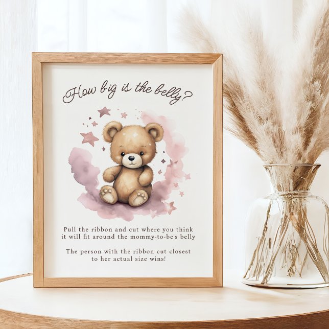 We Can Bearly Wait Pastel Pink Belly Game Poster (Creator Uploaded)