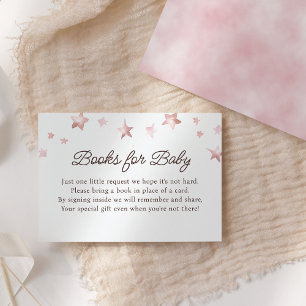 We Can Bearly Wait Pastel Pink Books For Baby Enclosure Card