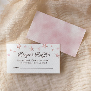 We Can Bearly Wait Pastel Pink Diaper Raffle Enclo Enclosure Card