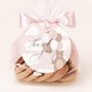We Can Bearly Wait Pink Baby Girl Favour Tags