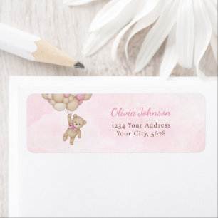 We Can Bearly Wait Pink Baby Shower Address