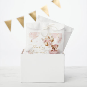 We Can Bearly Wait Pink Baby Shower Favour Bags