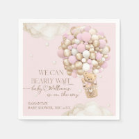 We Can Bearly wait Pink Girl Baby Shower