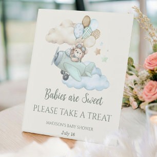 We Can Bearly Wait Please Take a Treat  Pedestal Sign