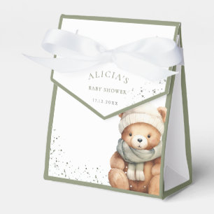 We Can Bearly Wait Sage White Favour Box